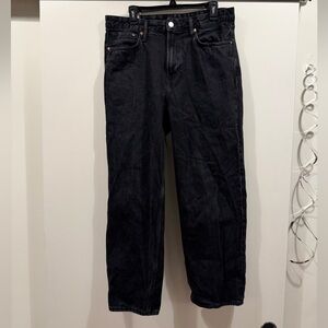 H&M Men's Dark Black Straight Jeans